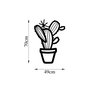 Wallity Cactus - 464 Escultura de Pared de Metal Negra